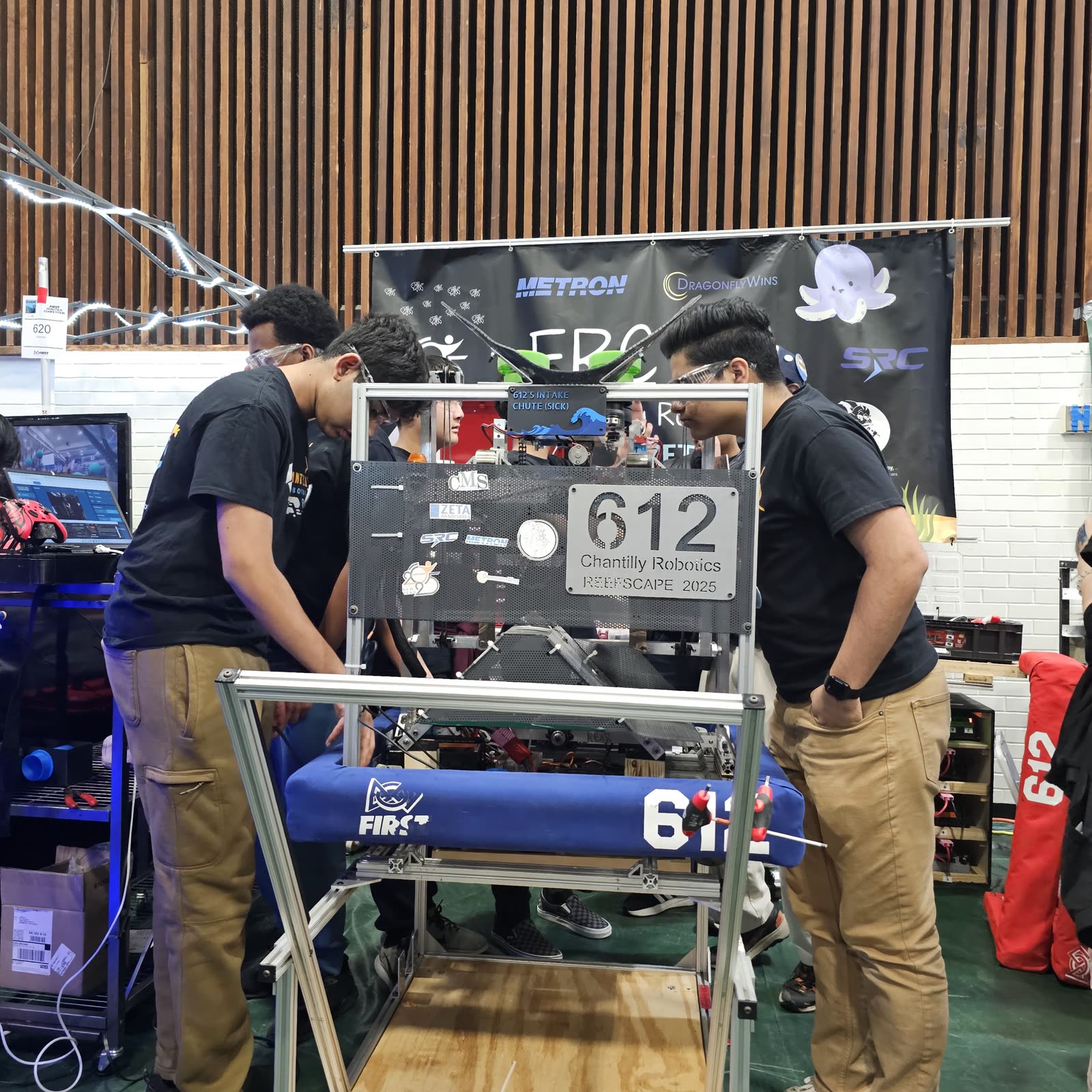 Robot on the competition field